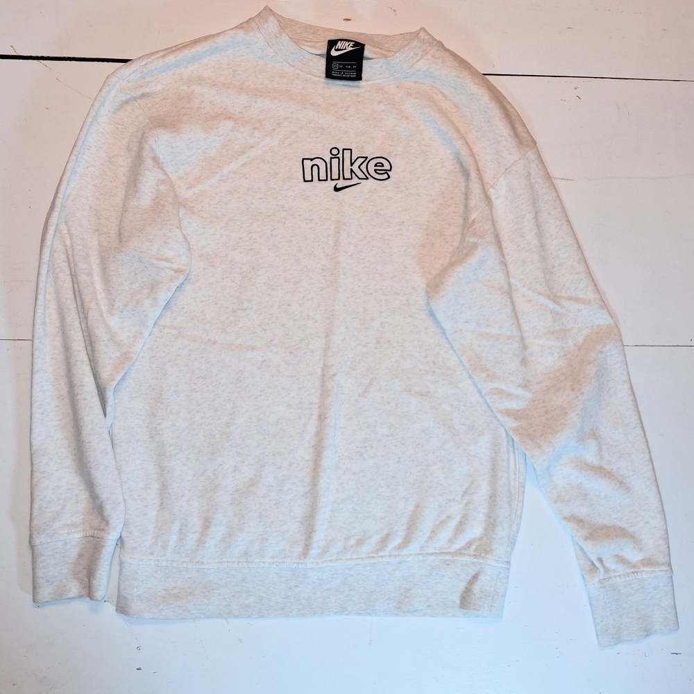 Nike Gray Sweatshirt with Embroidered Logo